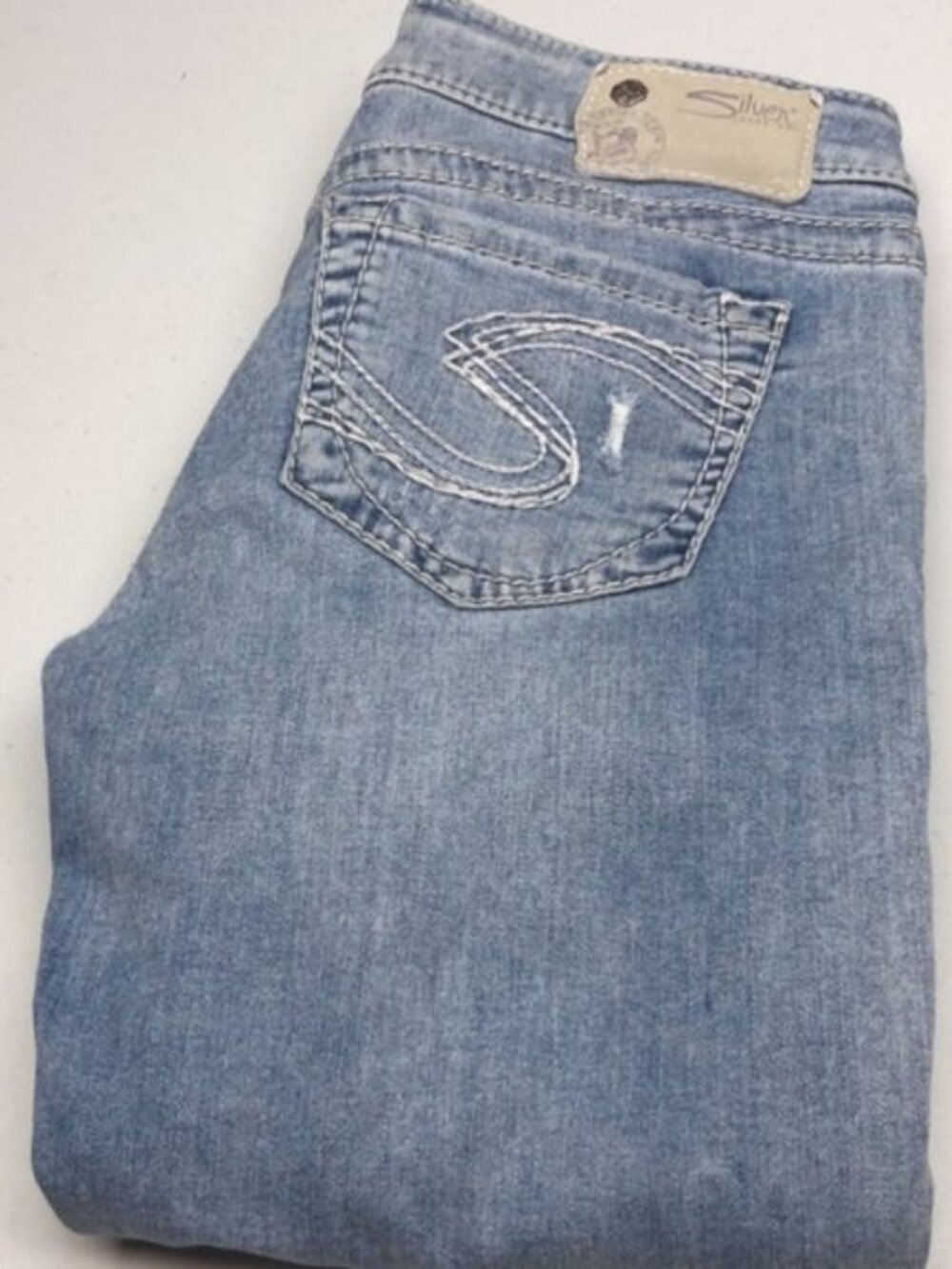SILVER CAMDEN SKINNY JEANS 26x30 FACTORY LACE 😎